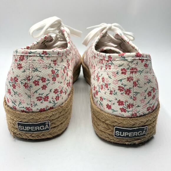 Superga  Floral Canvas Print Platform Espardrille Snearkers EU 40 / US 9 - Picture 7 of 11